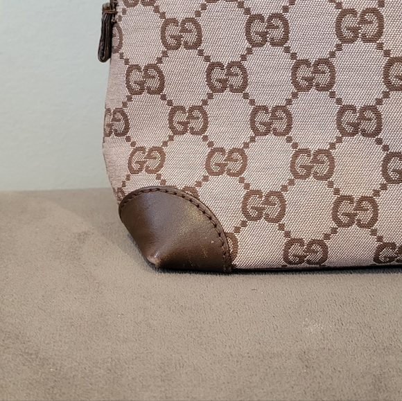 Authentic Gucci light pink monogram canvas shoulder bag - Picture 5 of 16